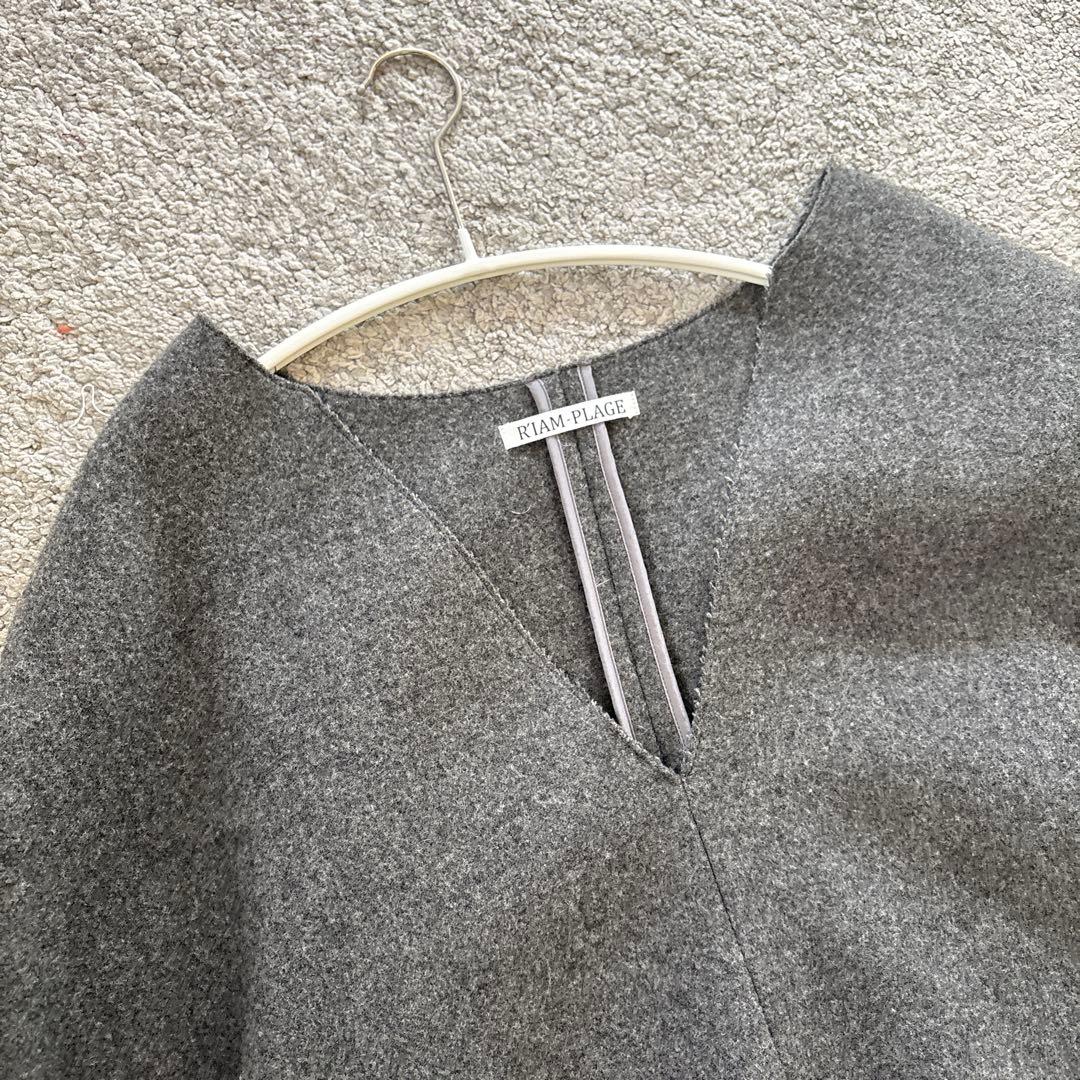 R’IAM PLAGEシルエットブラウス　グレー