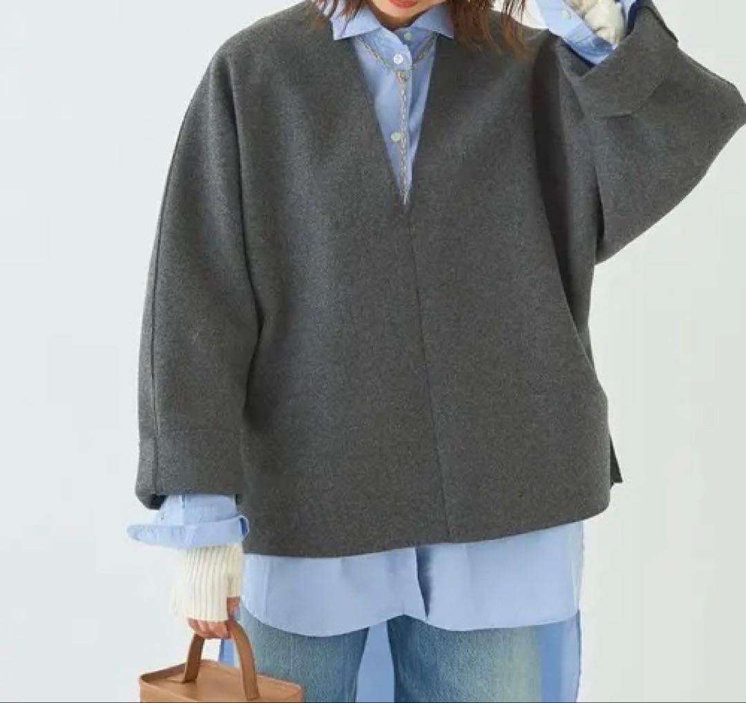 R’IAM PLAGEシルエットブラウス　グレー