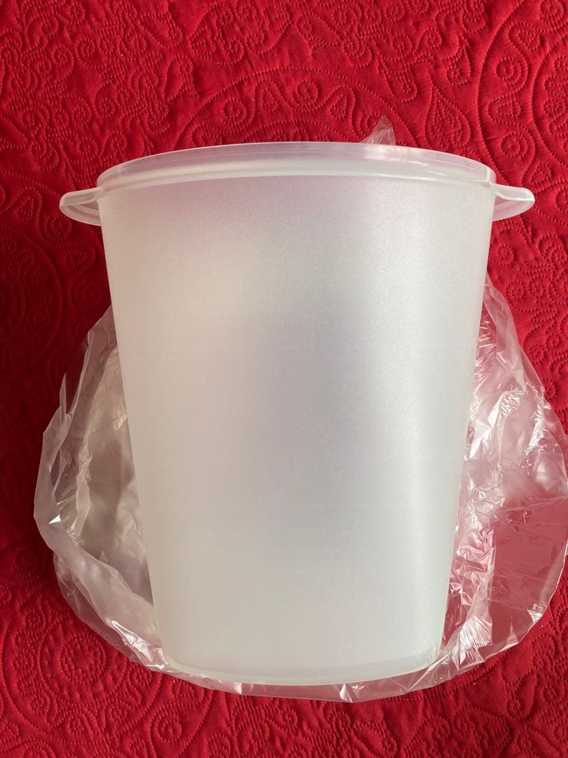 タッパーウェア　マキシクイーンデコレーター　透明プラスチック漬け物容器 蓋付き