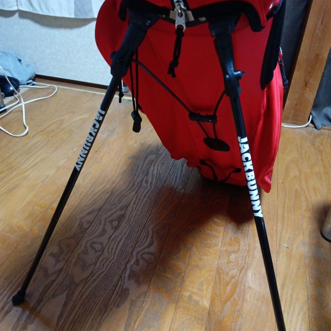 どきんちゃん出品JACK BUNNY キャディバッグ 　スタンド付きレッド