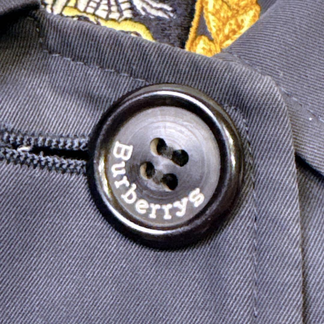 Burberry バーバリー ロングコート ネイビー 比翼ボタン 15ABR