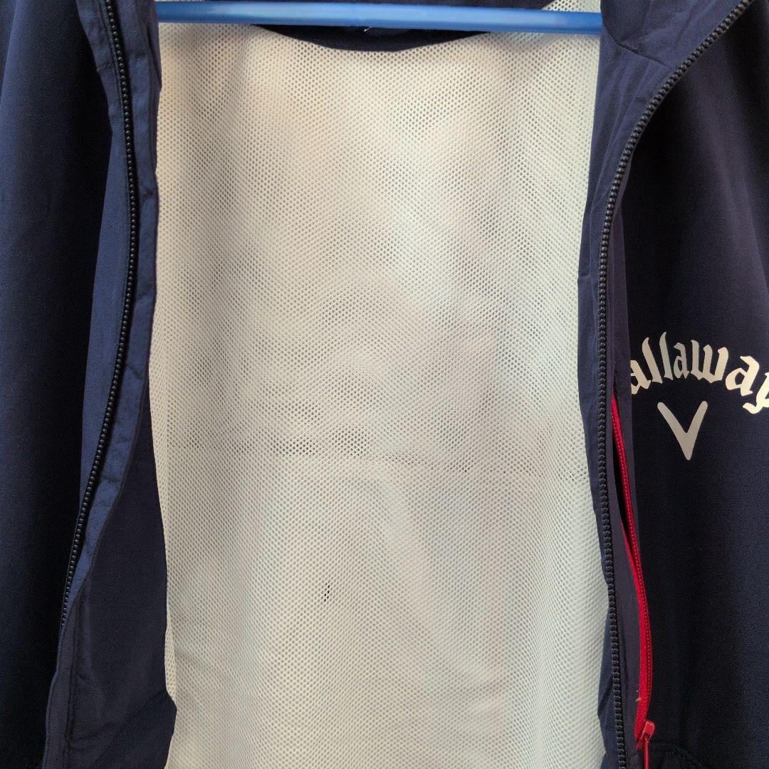 美品　キャロウェイ L セットアップレインウェア ネイビーゴルフ スポーツウェア