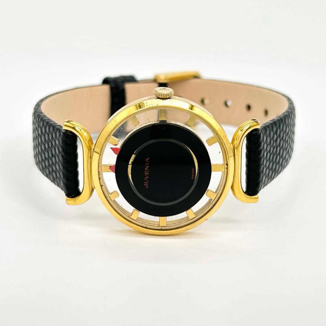 JUVENIA ジュベニア 裏スケ ゴールドコーティング 手巻き 腕時計