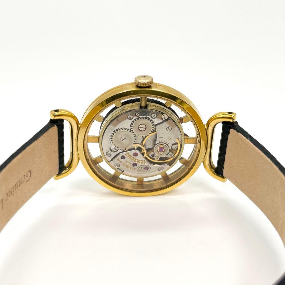 JUVENIA ジュベニア 裏スケ ゴールドコーティング 手巻き 腕時計