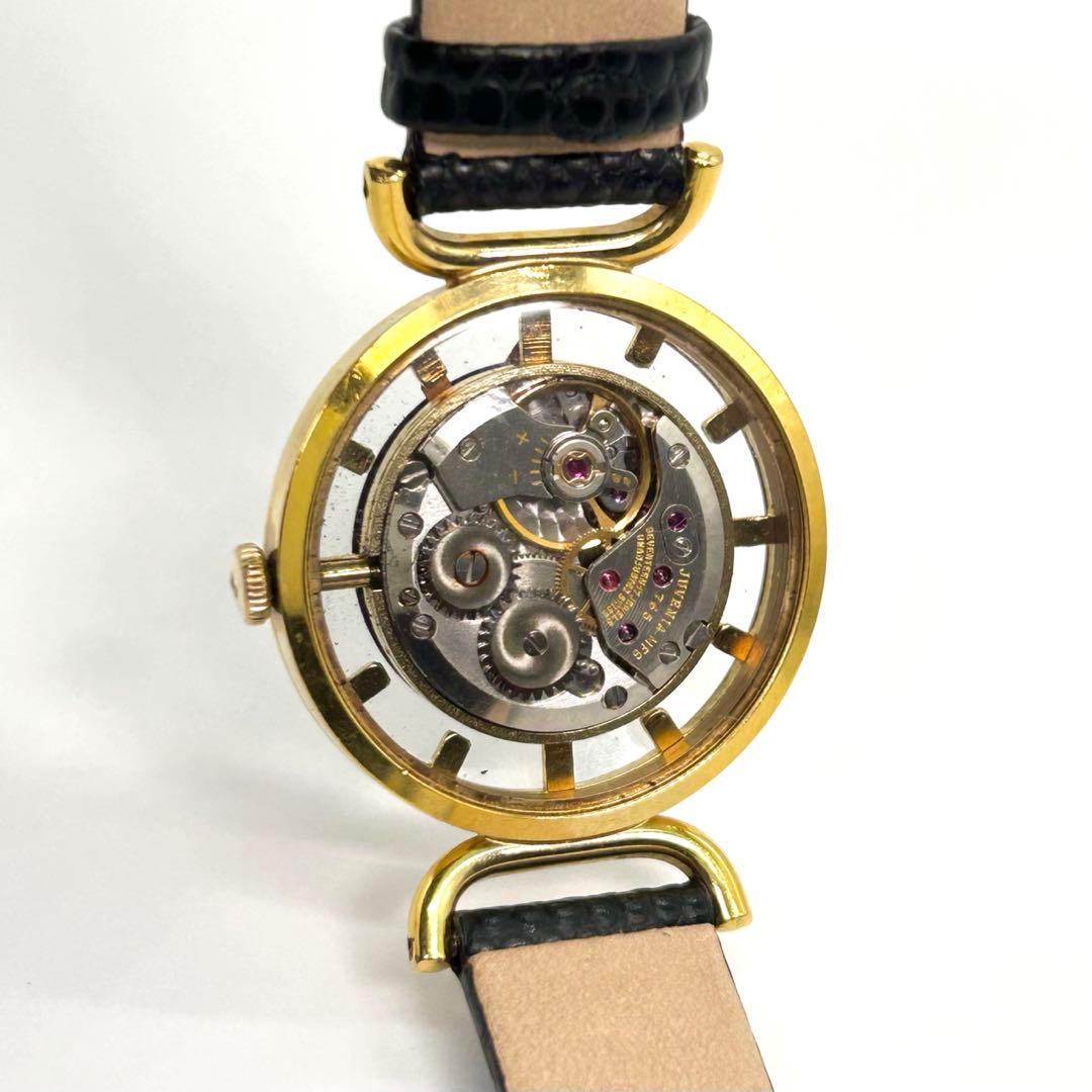 JUVENIA ジュベニア 裏スケ ゴールドコーティング 手巻き 腕時計