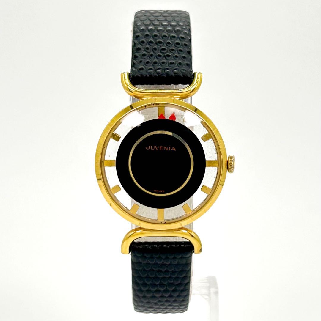 JUVENIA ジュベニア 裏スケ ゴールドコーティング 手巻き 腕時計