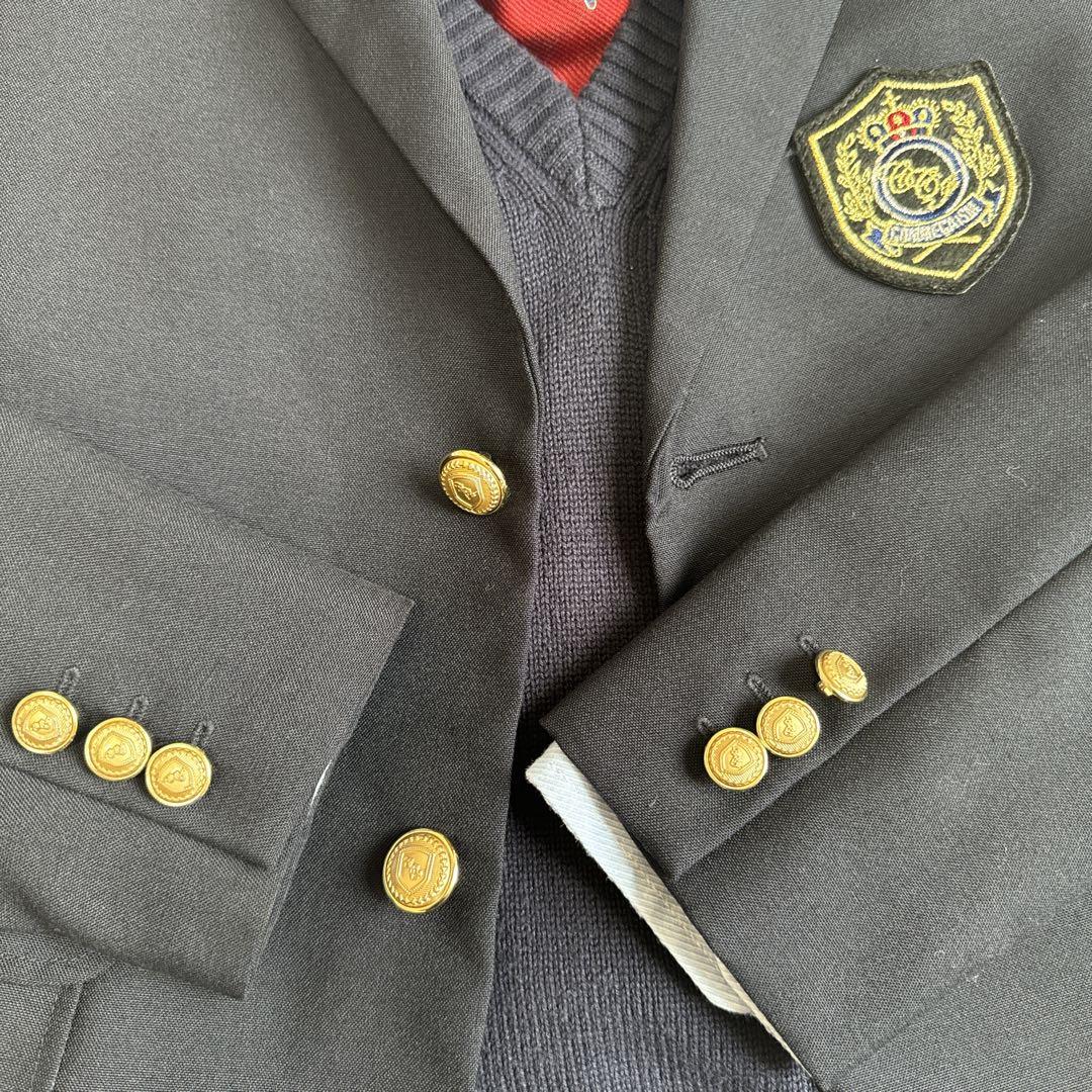 極美品 コムサイズム フォーマル ジャケット 120 紺ブレ 7点セット