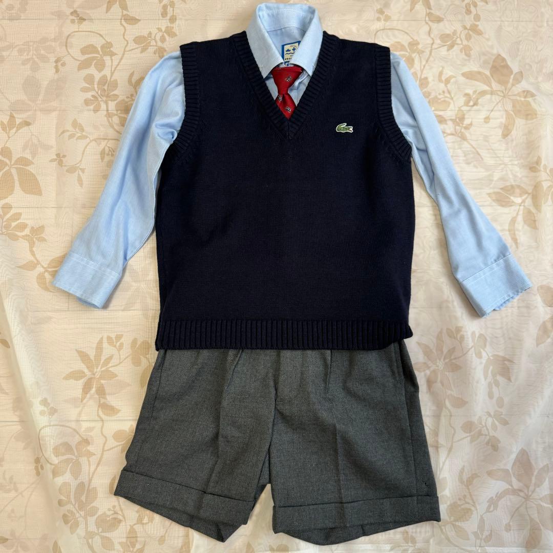 極美品 コムサイズム フォーマル ジャケット 120 紺ブレ 7点セット