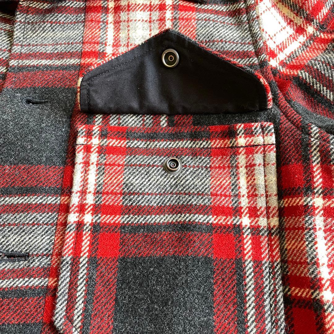 極美品 サイズ36 フルカウント マッキーノジャケット レッドチェック 日本製