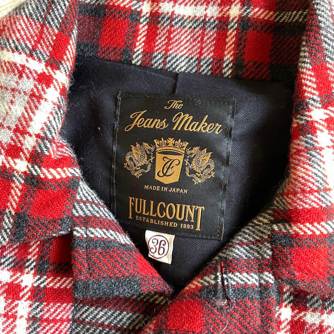 極美品 サイズ36 フルカウント マッキーノジャケット レッドチェック 日本製
