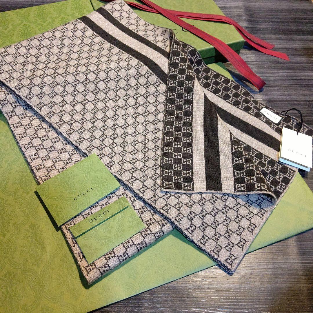 ❤新品箱袋付❤最高級ウール❤GUCCI❤マフラー ストール ショール スカーフ❤