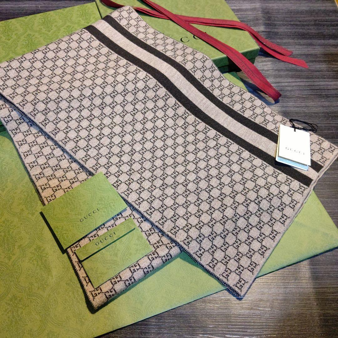 ❤新品箱袋付❤最高級ウール❤GUCCI❤マフラー ストール ショール スカーフ❤