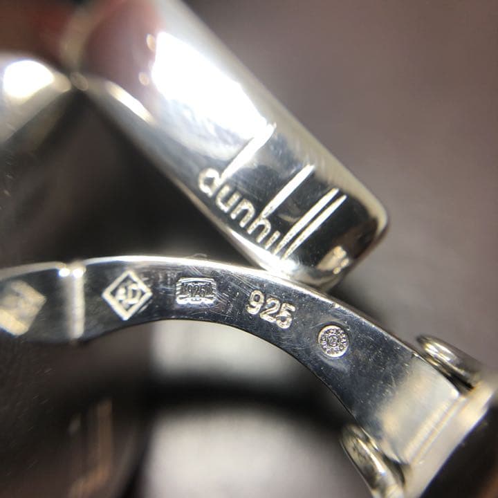 Dunhill ウッドカフス シルバー925×ウッド 木製
