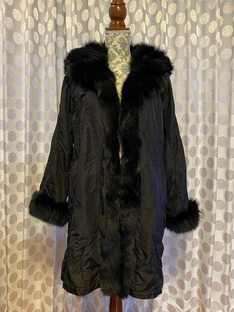 GRES BOUTIQUE グレファーシルク　リバーシブルコート XL