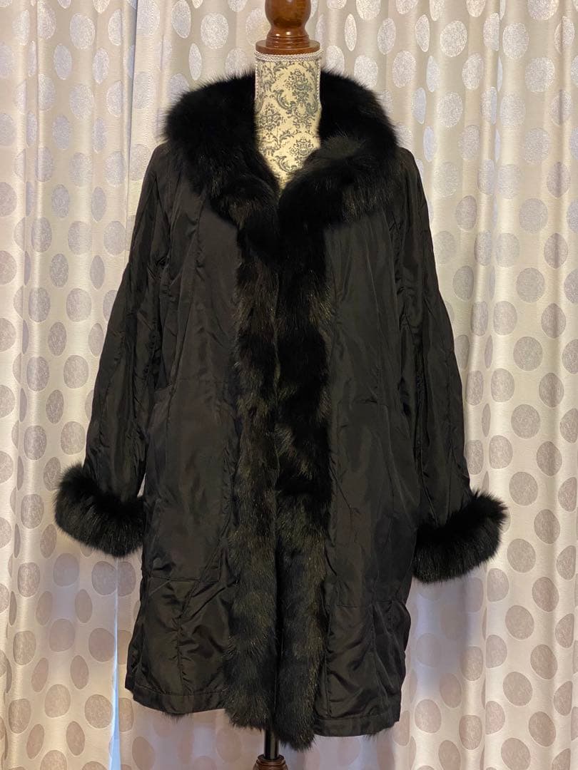 GRES BOUTIQUE グレファーシルク　リバーシブルコート XL