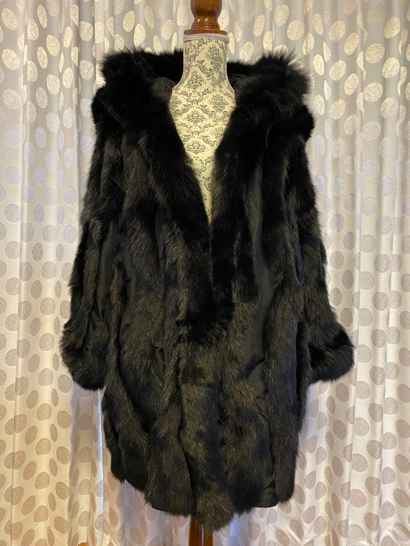 GRES BOUTIQUE グレファーシルク　リバーシブルコート XL