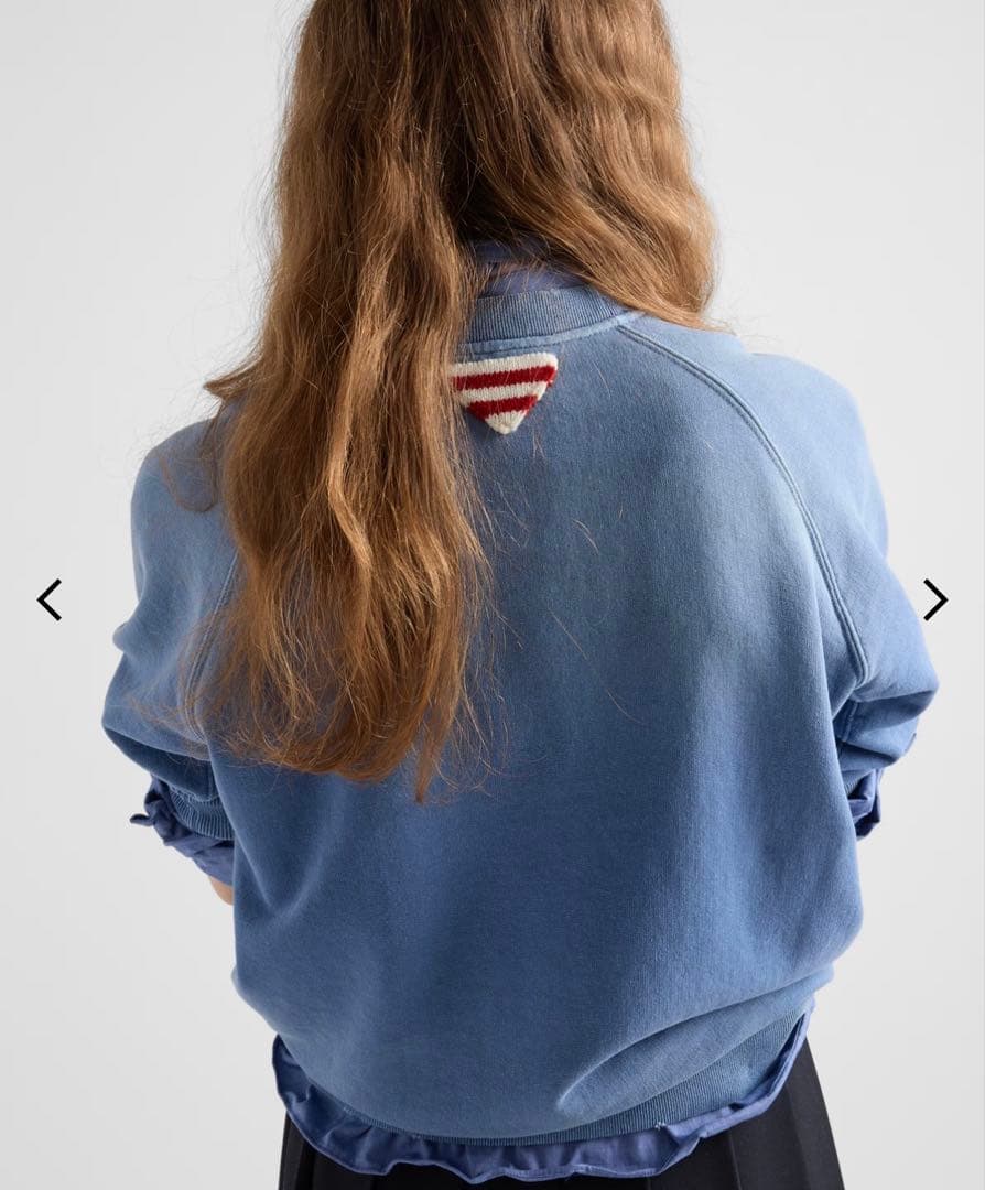 PRADA コットン クルーネック スウェットシャツ　トレーナー