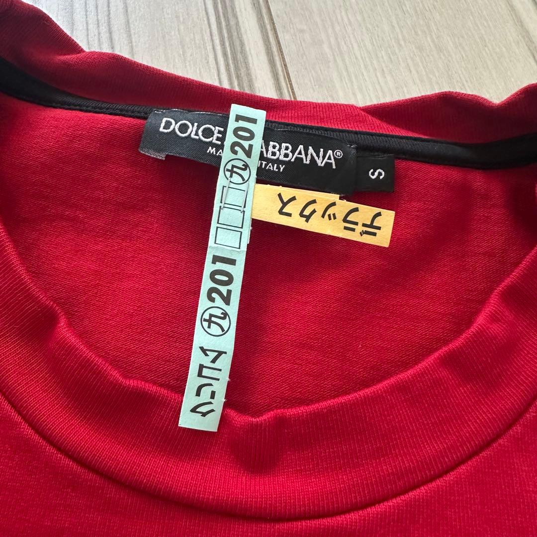 【クリーニング済み美品】DOLCE & GABBANA メンズTシャツ 赤 S