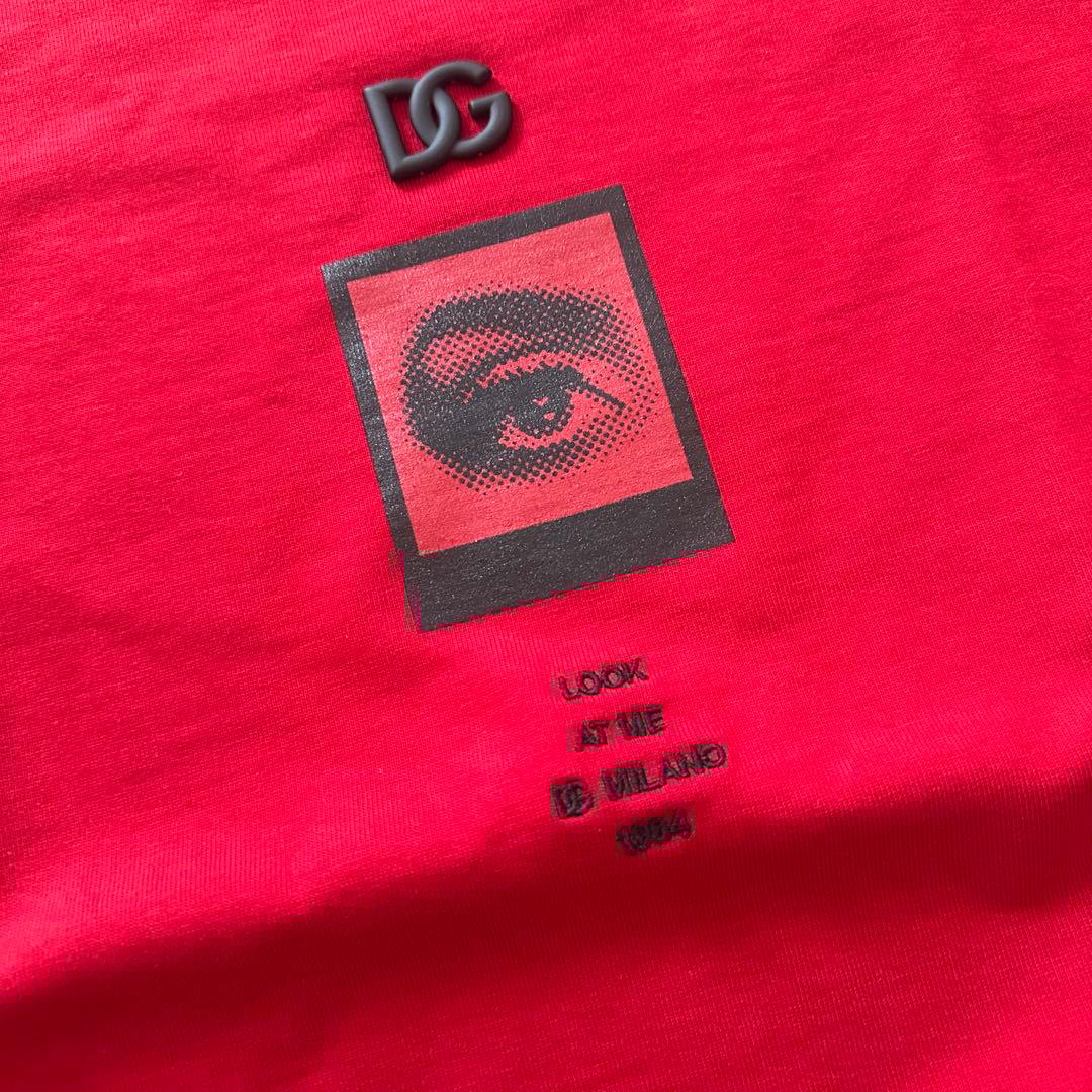 【クリーニング済み美品】DOLCE & GABBANA メンズTシャツ 赤 S