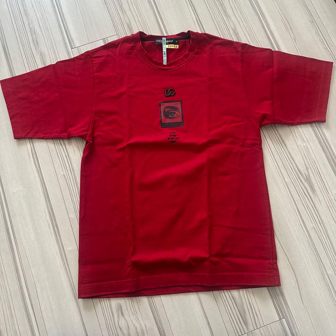 【クリーニング済み美品】DOLCE & GABBANA メンズTシャツ 赤 S