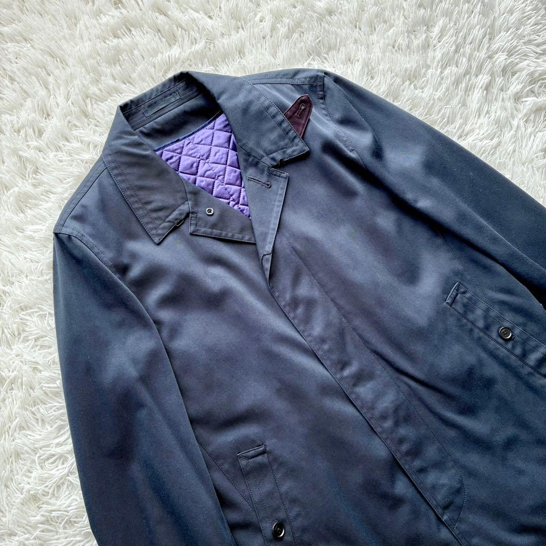 極美品✨ポールスミス　トレンチコート　キルティング　ライナー　ネイビー　パープル