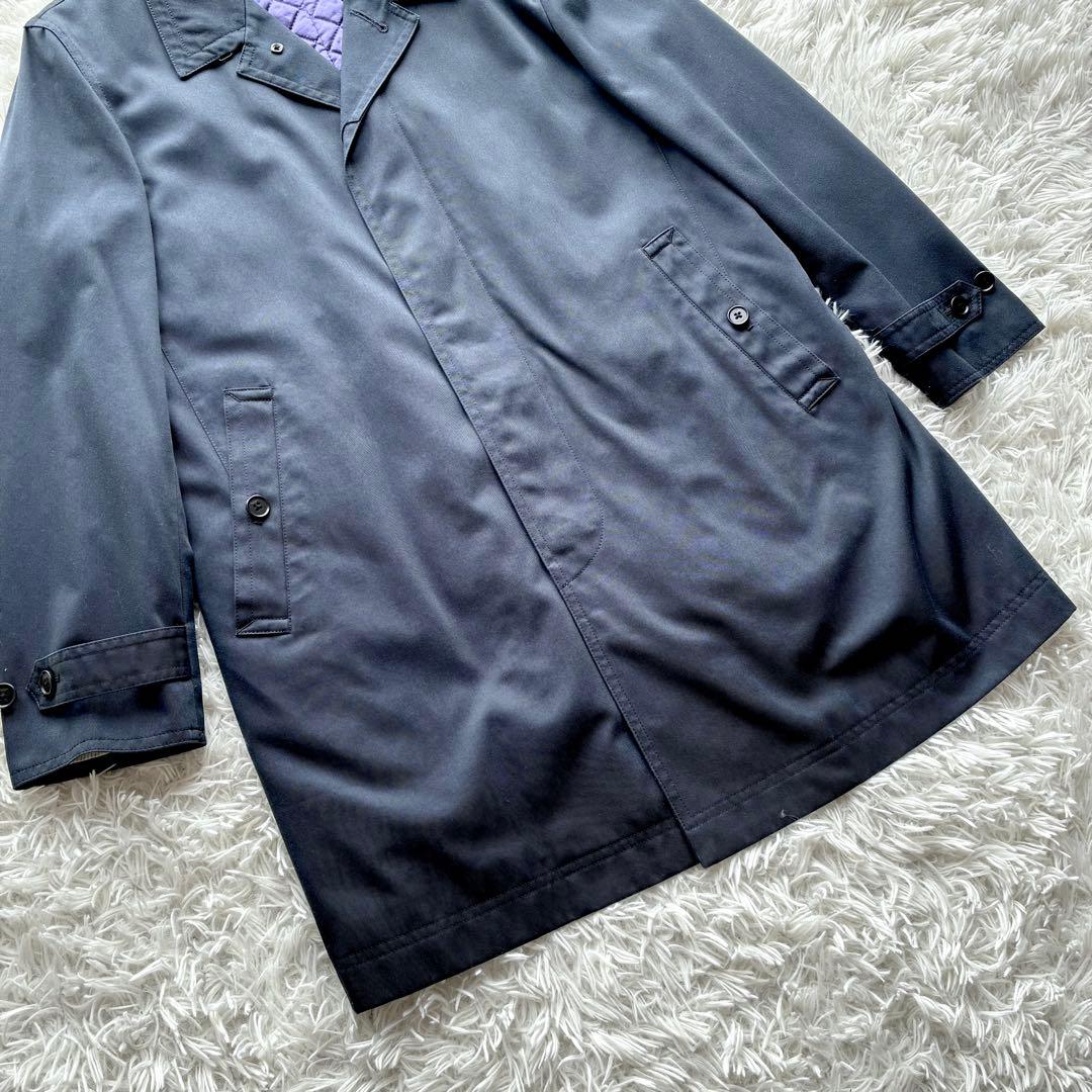 極美品✨ポールスミス　トレンチコート　キルティング　ライナー　ネイビー　パープル