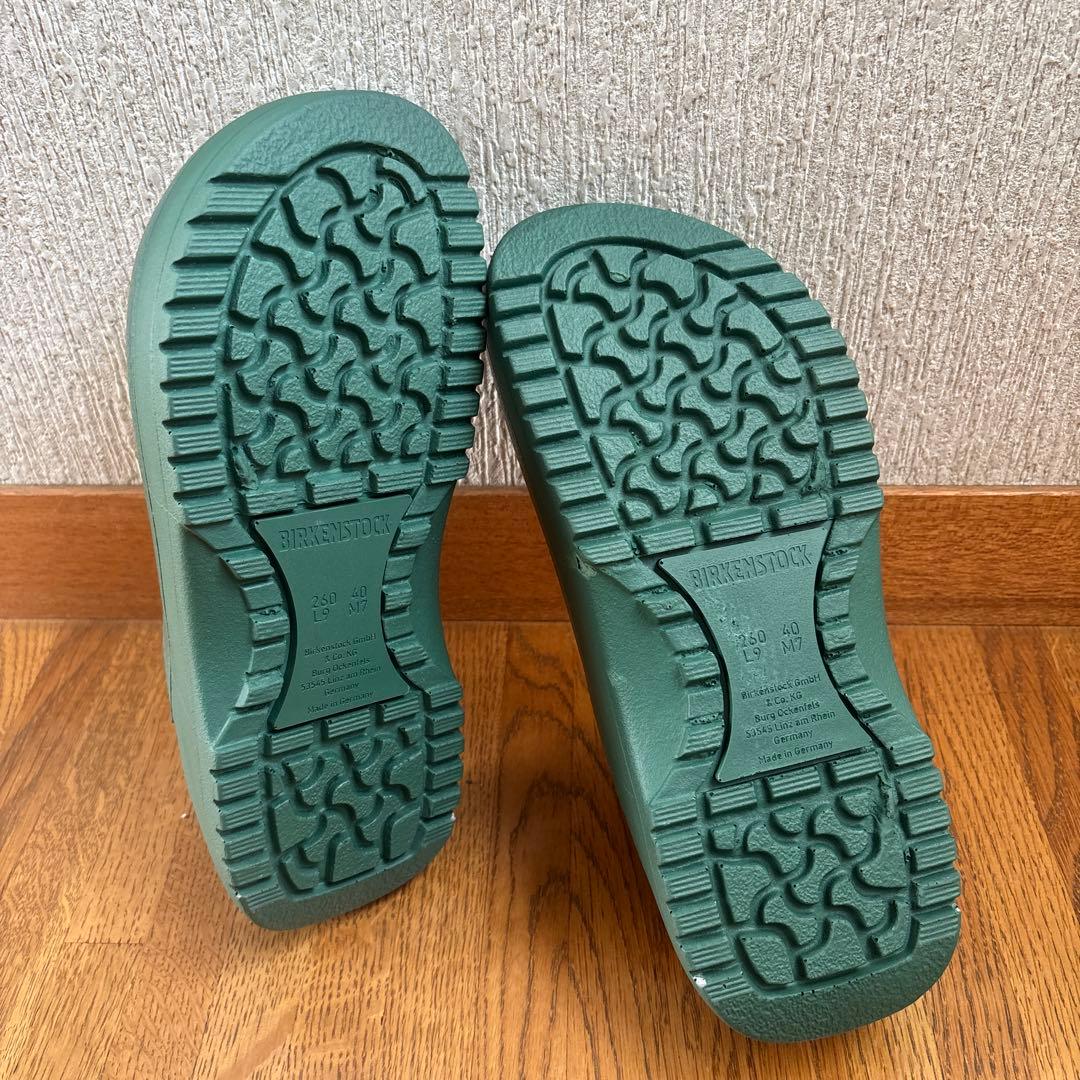 Birkenstock グリーン クロッグサンダル40サイズ