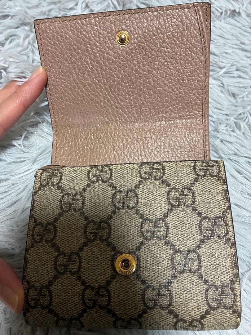 GUCCI ダブルG バイカラー　ミディアムウォレット