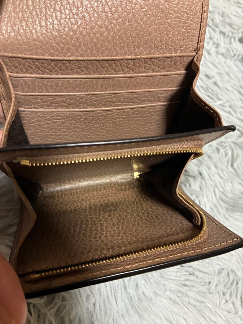 GUCCI ダブルG バイカラー　ミディアムウォレット