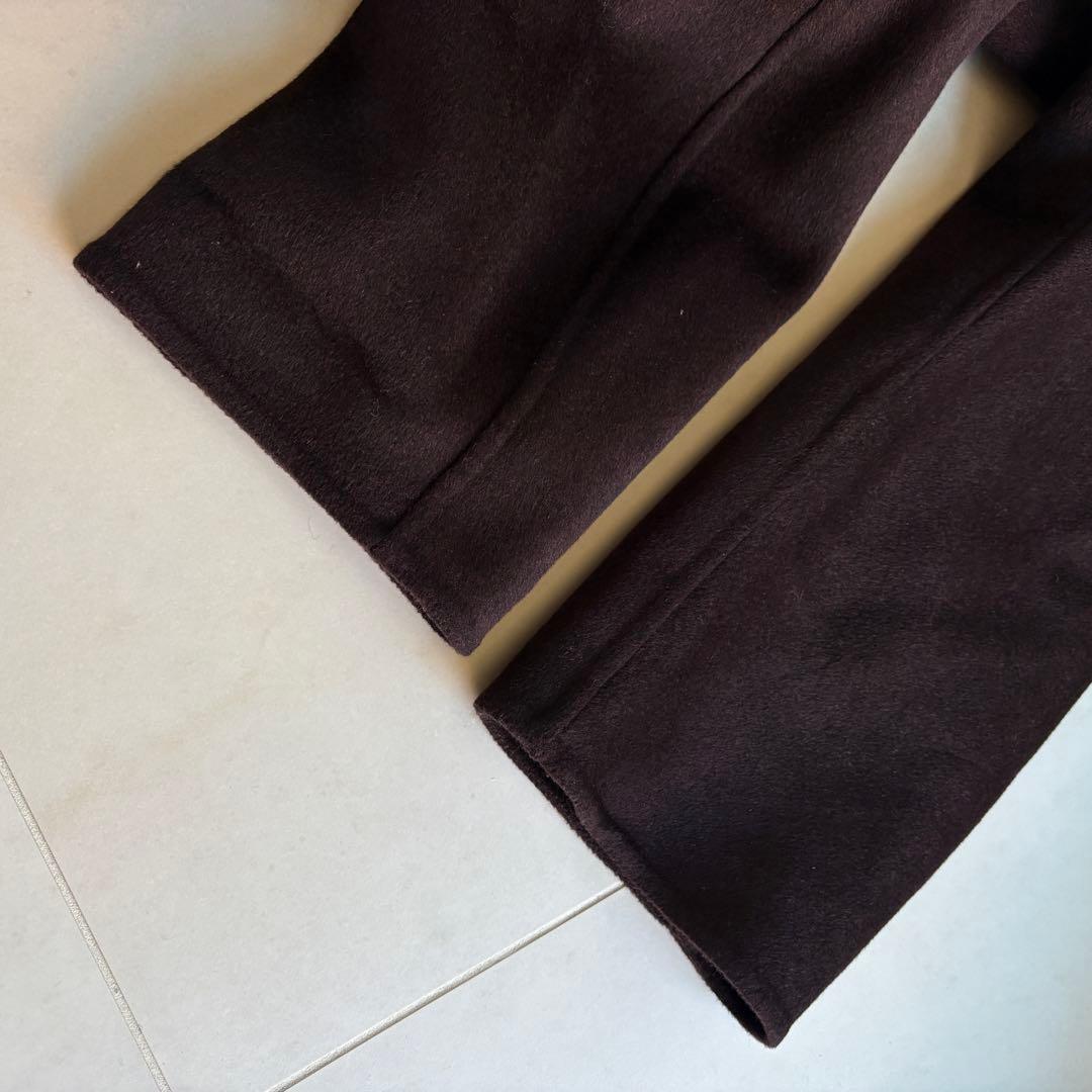 【美品】カシミヤブレンドラップロングコート +J ジルサンダー　ブラウン