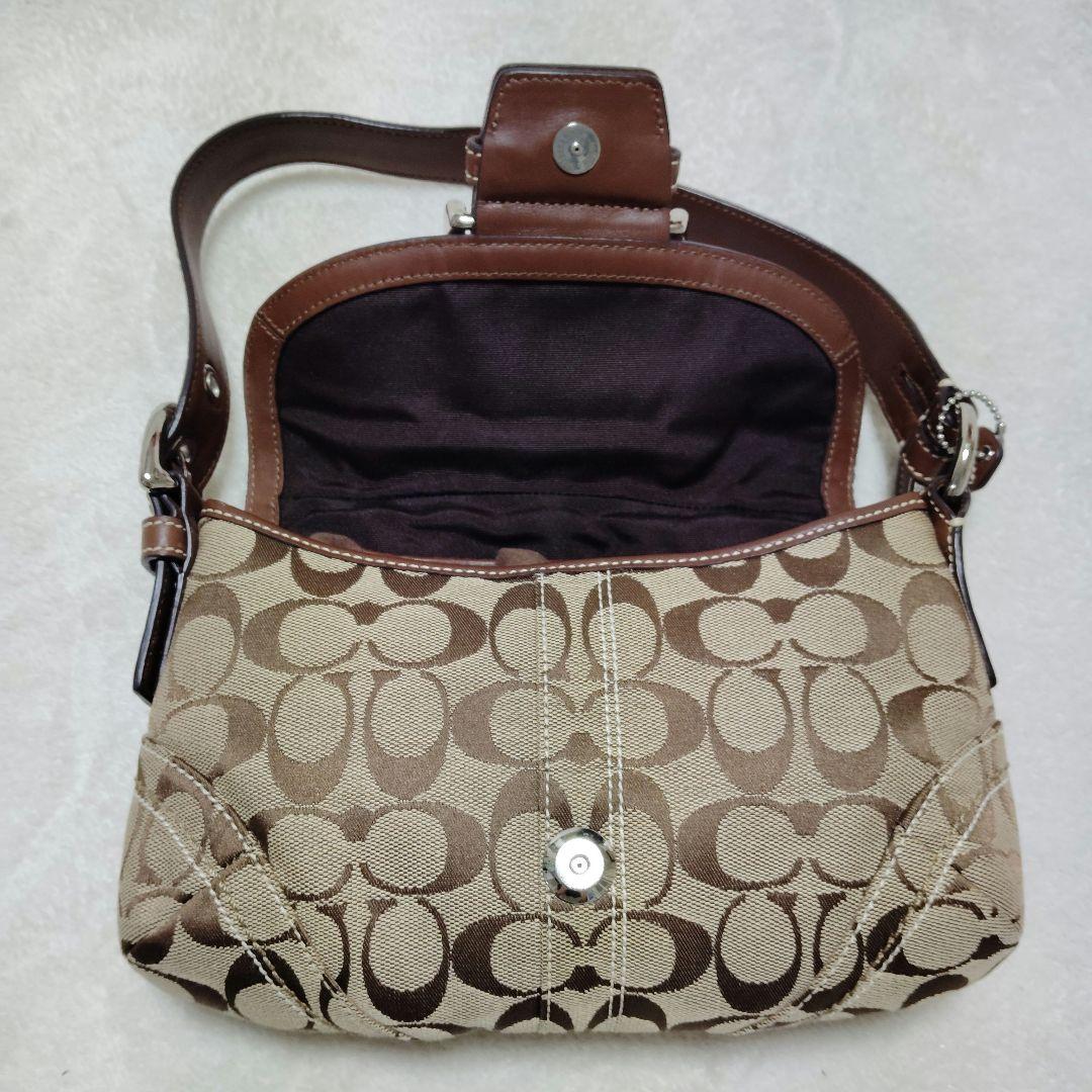 コーチ　ソーホー　ワンショルダーバッグ　シグネチャー　キャンバス　レザー　Y2K