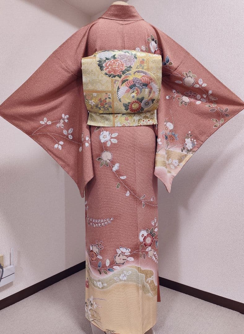 ❰6269❱ フルセット　訪問着 やまと　袋帯　帯締め　帯揚げ　正絹　着物