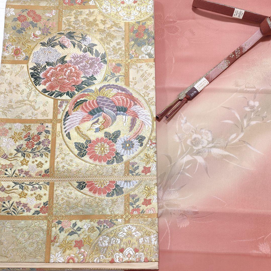 ❰6269❱ フルセット　訪問着 やまと　袋帯　帯締め　帯揚げ　正絹　着物