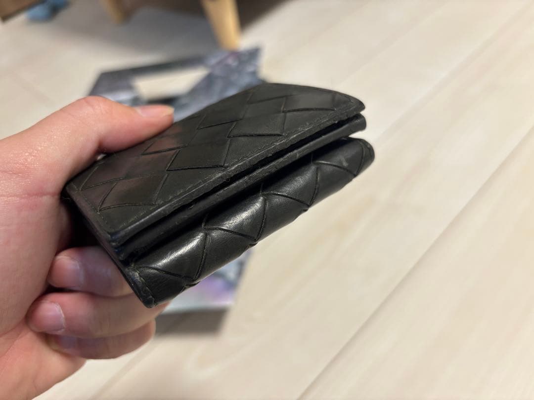 BOTTEGA VENETA カーキ三つ折り財布