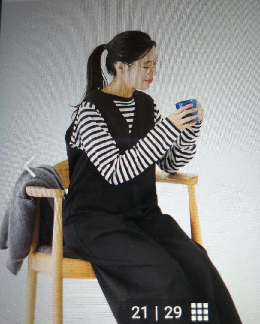 北欧暮らしの道具店　 「気軽に着られて、きれい見え」 ポンチ素材のオールインワン