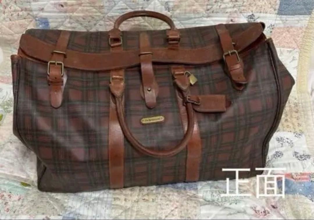 激レア ラルフローレン　チェック柄 ボストンバッグ ヴィンテージ 古着 RRL