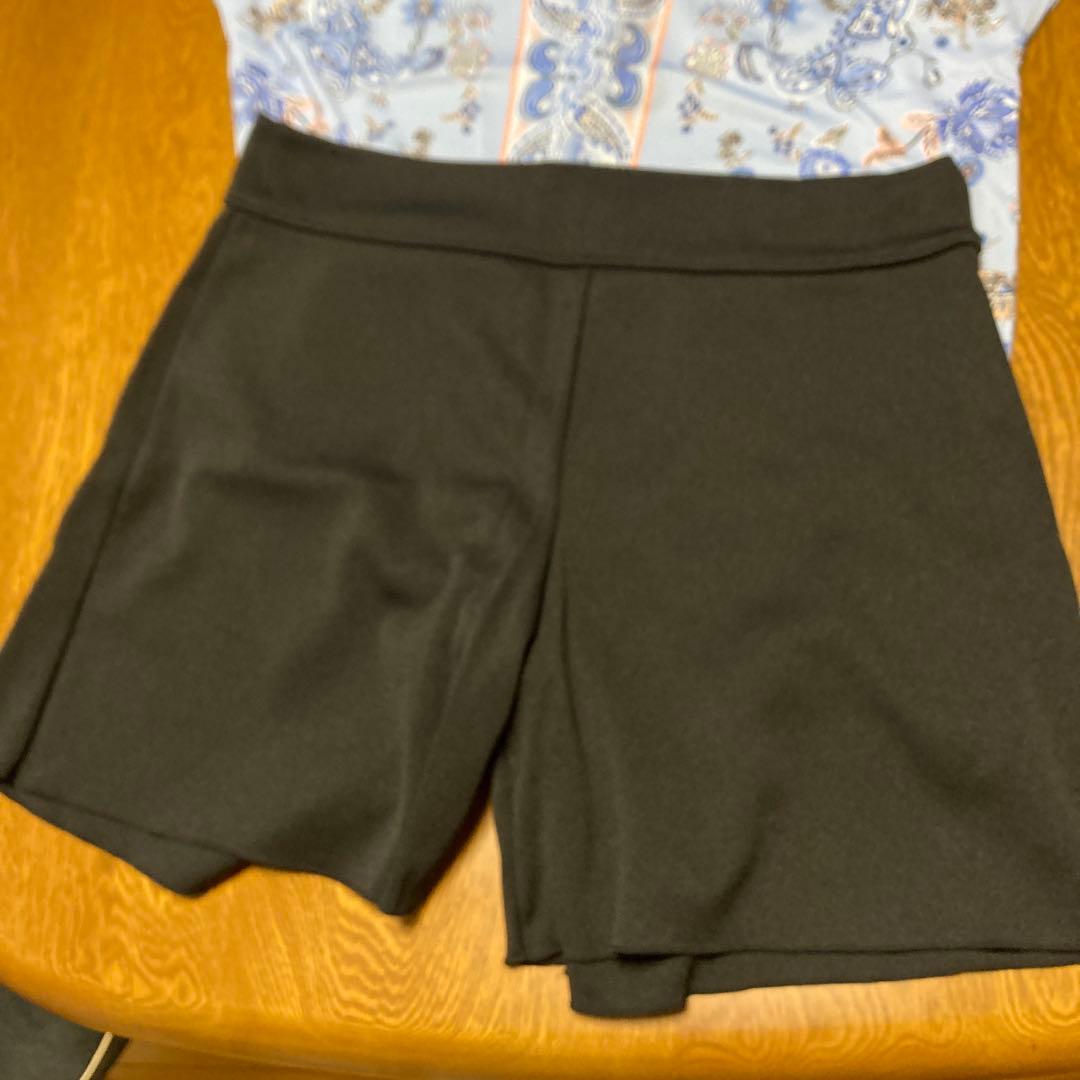 三愛プリント セパレート水着セット 11Lサイズ トップ、黒パンツセット4点