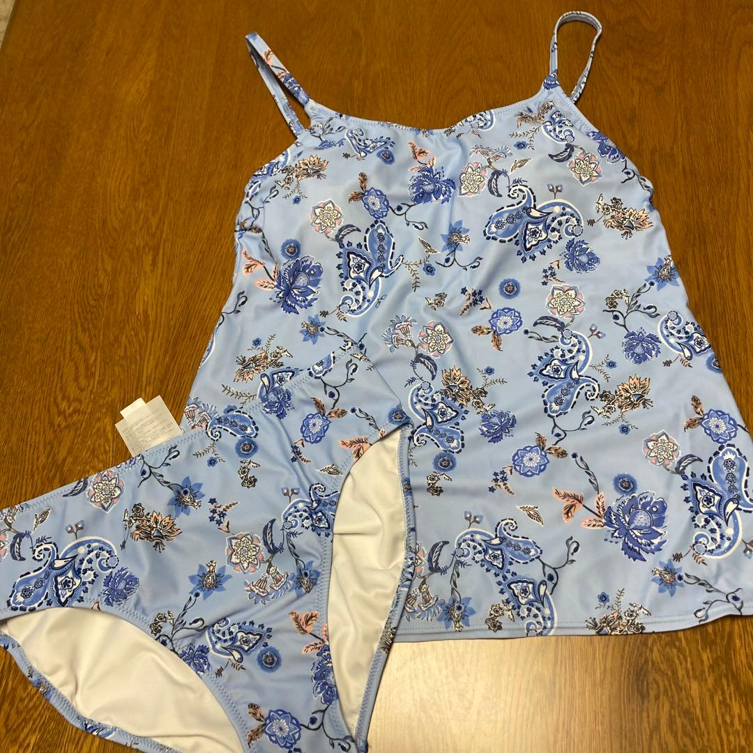 三愛プリント セパレート水着セット 11Lサイズ トップ、黒パンツセット4点