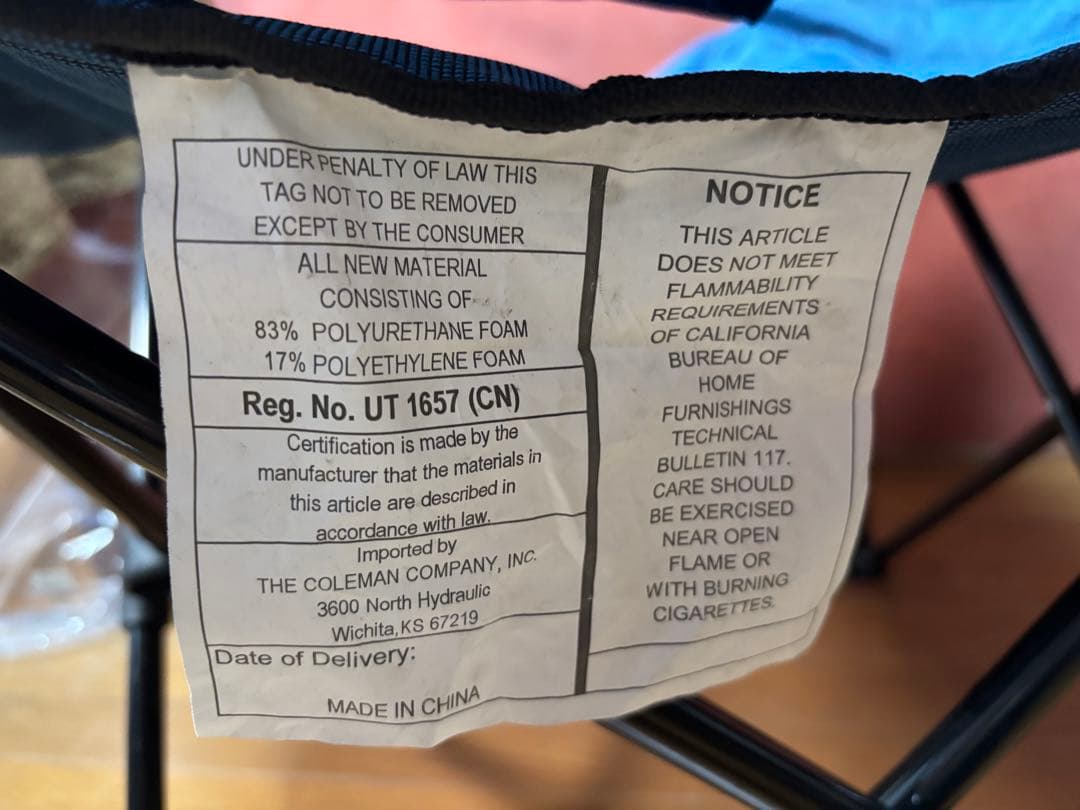 Coleman クーラー付きクアッドチェアネイビー 折りたたみチェア 2脚セット