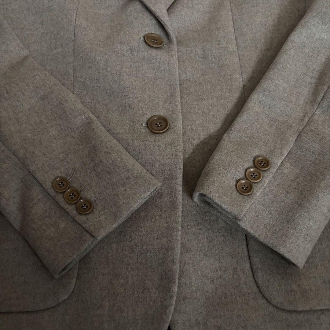 極美品 MaxMara マックスマーラ ウール テーラードジャケット グレージュ