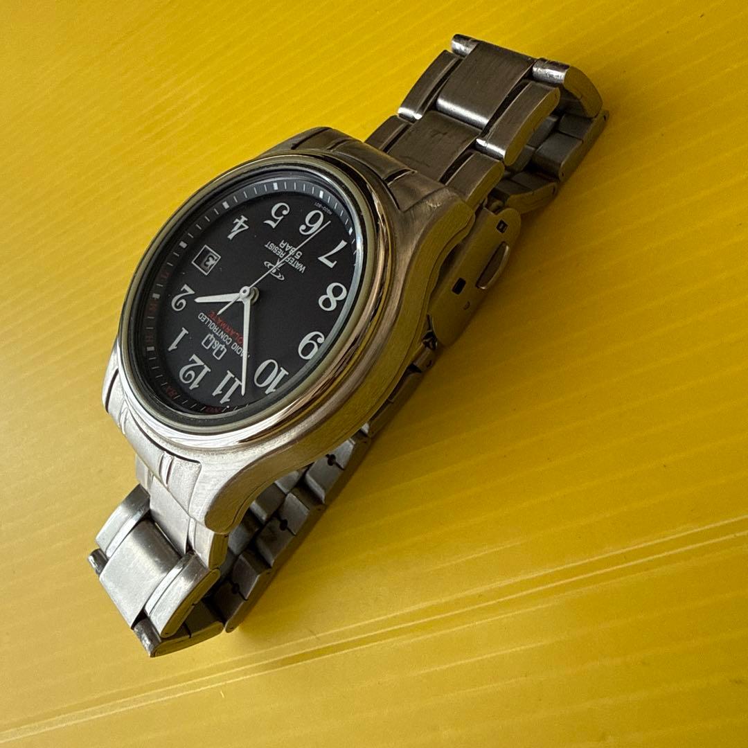 シチズン Q&Q 電波ソーラー メンズ腕時計HG00-801