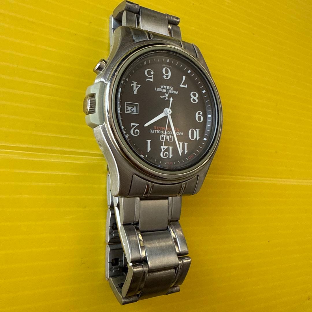 シチズン Q&Q 電波ソーラー メンズ腕時計HG00-801