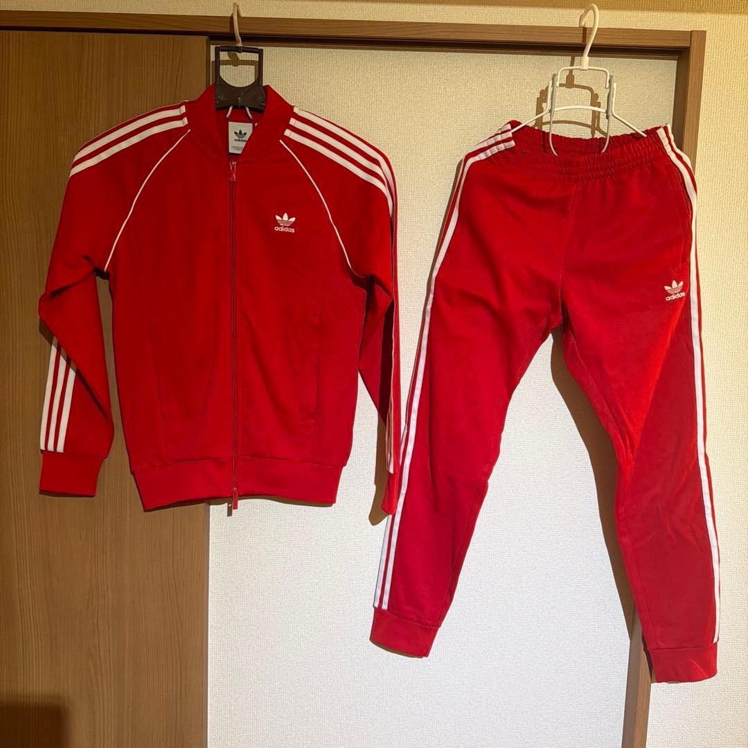 adidas 赤 ジャージ Sサイズ