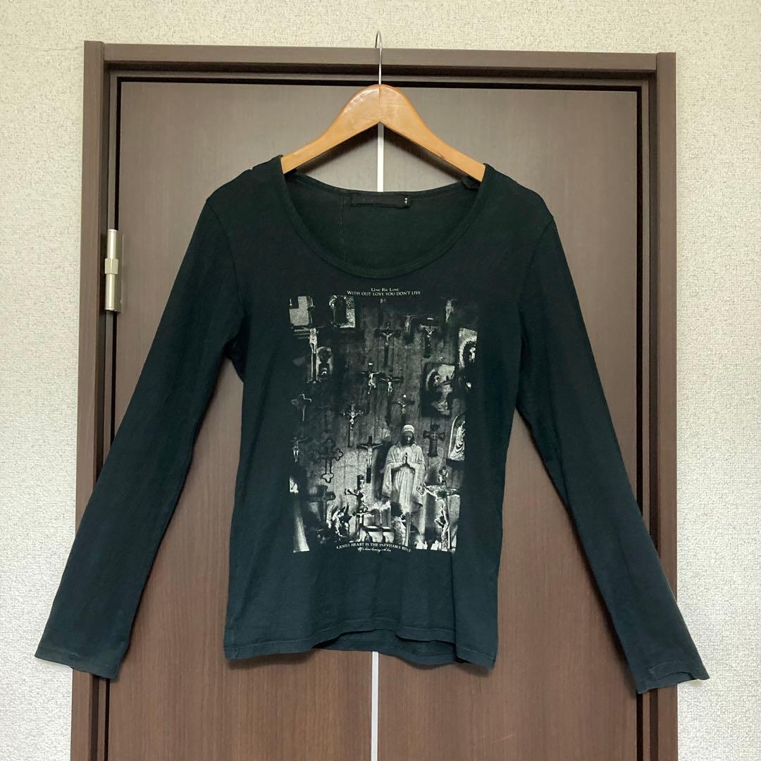 00s archive FUGA 長袖カットソー 黒 両面 44