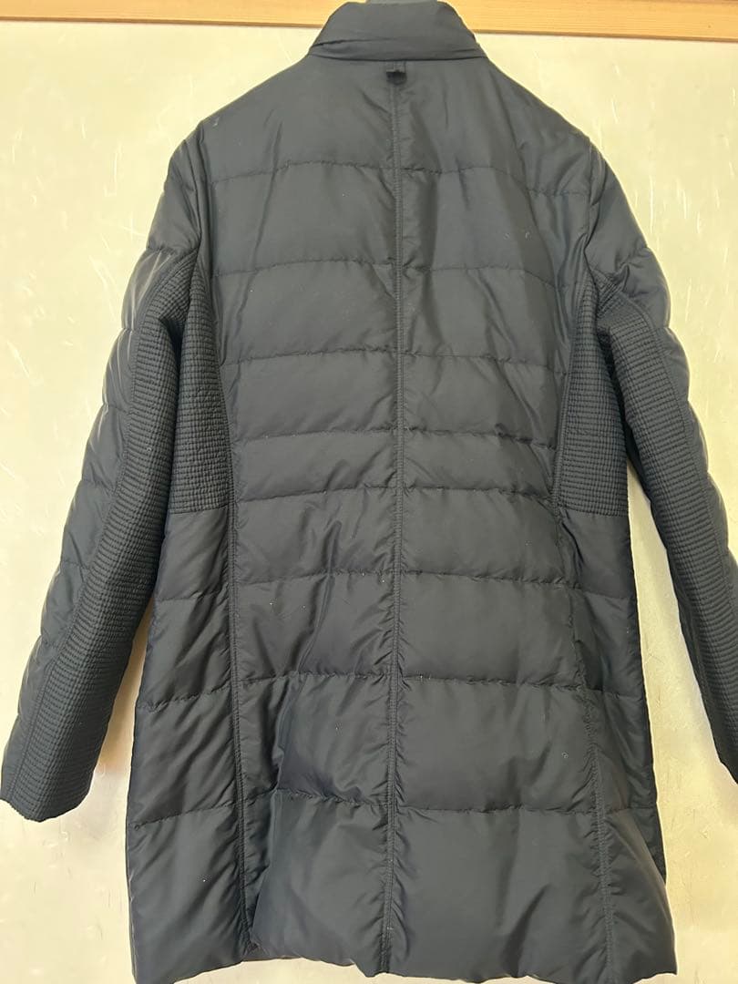 バーバリーロンドン メガチェック ダウン ライナー付 ロング トレンチコート 黒