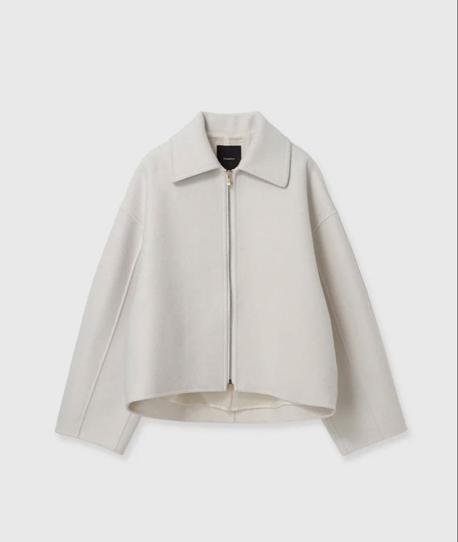 【美品】anuans リバーウールショートコート ECRU