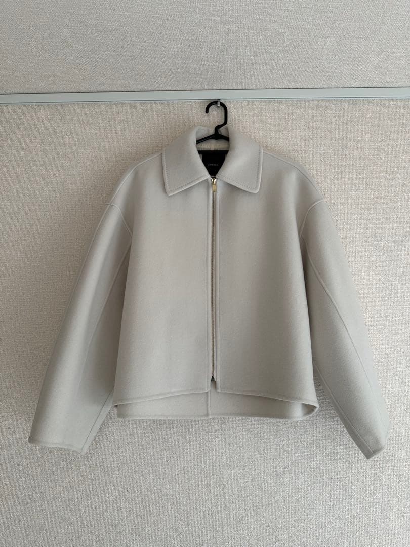 【美品】anuans リバーウールショートコート ECRU