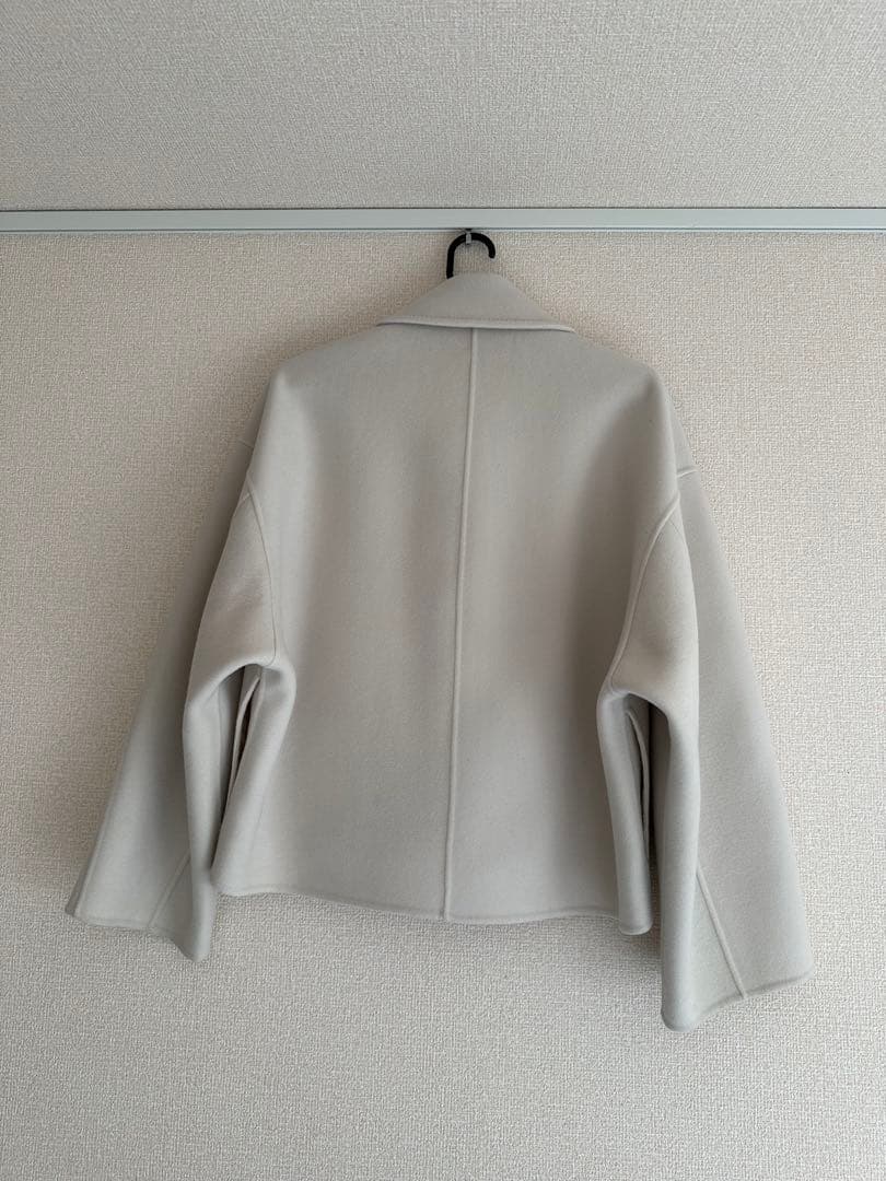 【美品】anuans リバーウールショートコート ECRU