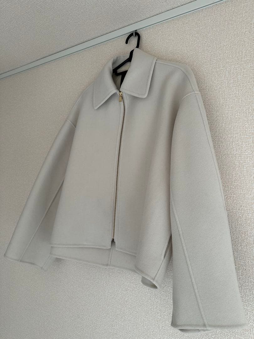 【美品】anuans リバーウールショートコート ECRU