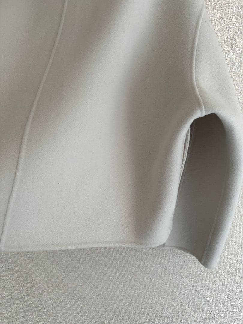 【美品】anuans リバーウールショートコート ECRU